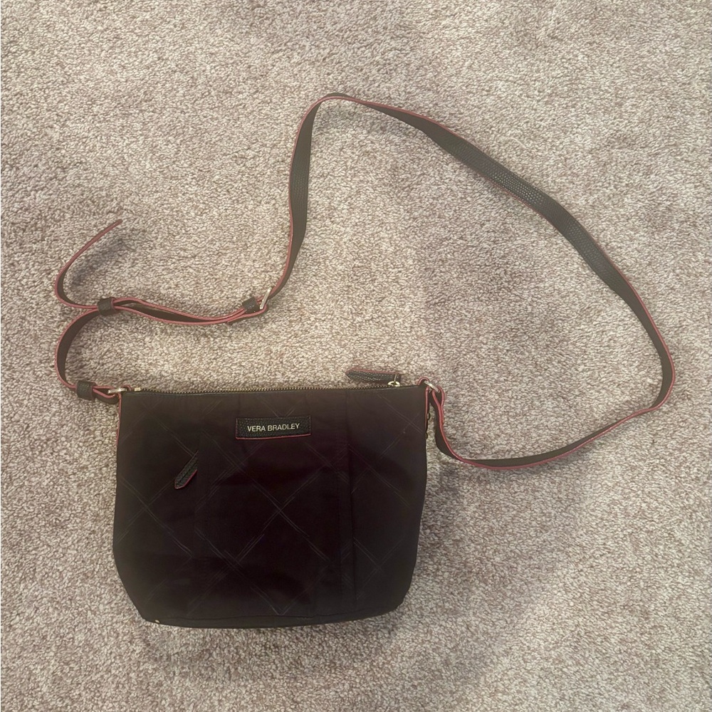 Vera Bradley Black Crossbody Bag with Timeless Elegance